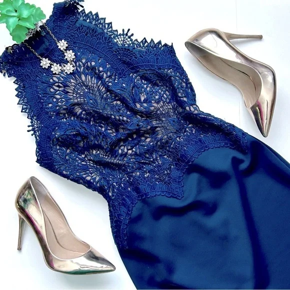 Tadashi Shoji Fornax Lace Neoprene Dress Navy Blue Sleeveless Cocktail Size  6 is available for purchase on au PAY Market - Imported Goods Online Store  Co.Ltd. | au PAY Market - Online Shopping Site